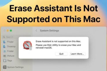 Erase Assistant Is Not Supported on This Mac