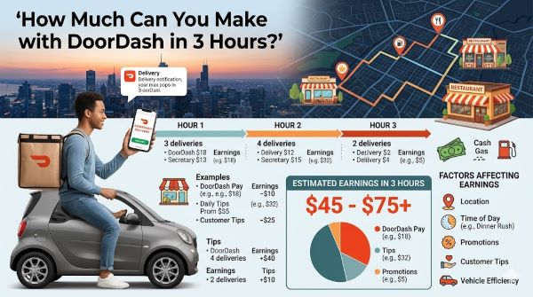 How Much Can You Make with DoorDash in 3 Hours