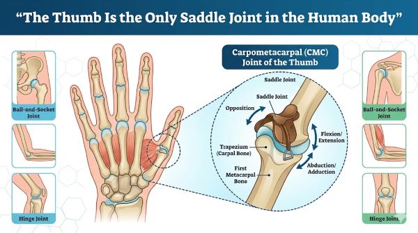 The Thumb Is the Only Saddle Joint in the Human Body