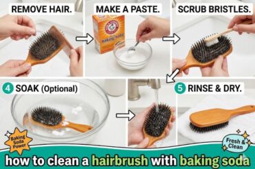 How to Clean a Hairbrush With Baking Soda