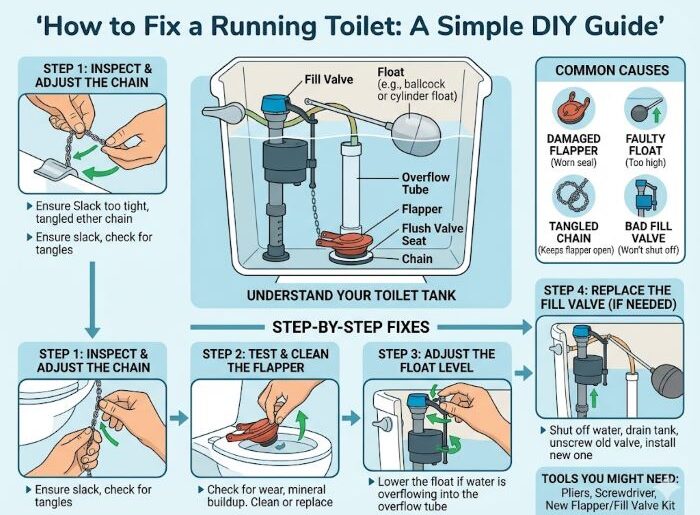 How to Fix a Running Toilet