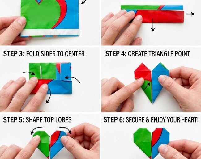 How to Make a Heart Out of a Gum Wrapper