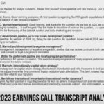 Marriott Q4 2023 Earnings Call Transcript Analyst Questions