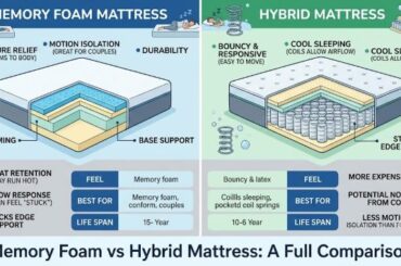 Memory Foam vs Hybrid Mattress
